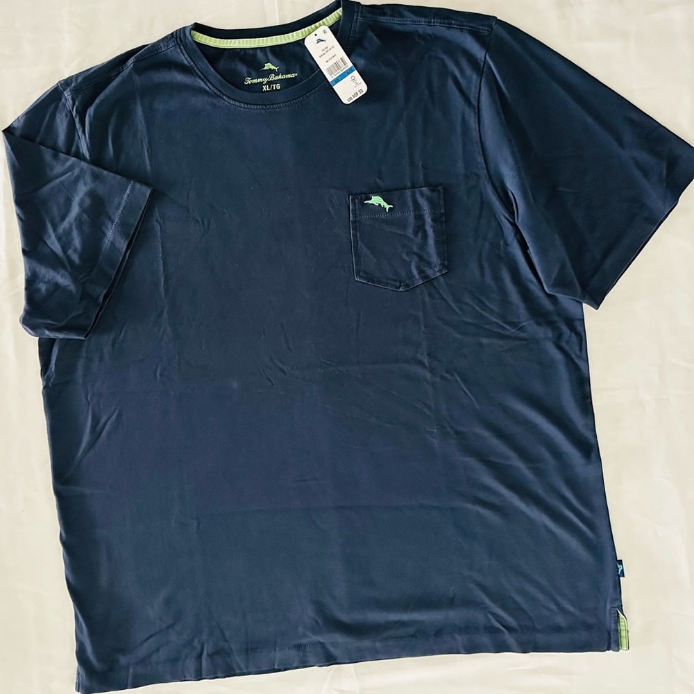 Tommy Bahama Men's Navy Blue Pocket T-Shirt XL NWT New w/ Tags